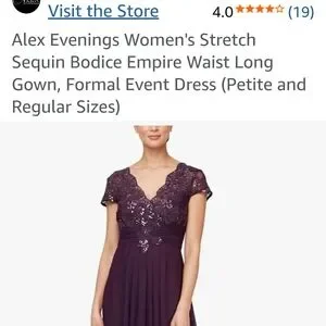 Alex Evenings | Dresses | Alex Evenings Womens Purple Sequin Bodice Dress |  Poshmark